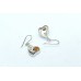 Earrings Silver 925 Sterling Dangle Drop Women Amber Stone Handmade Gift B666